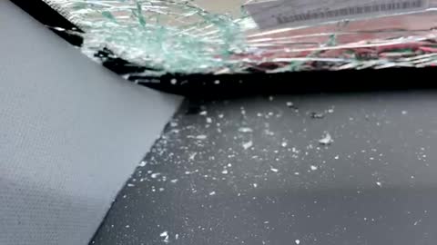Rental Car Wrecked by Hail Storm