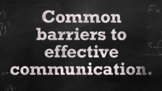 Barriers to communication.