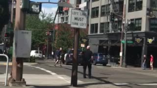 Car Dramatically Drives Off During Police Investigation