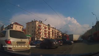 Russian Tram Takes Out A Few Cars