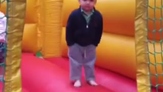 Kid is Too Cool For Bounce House