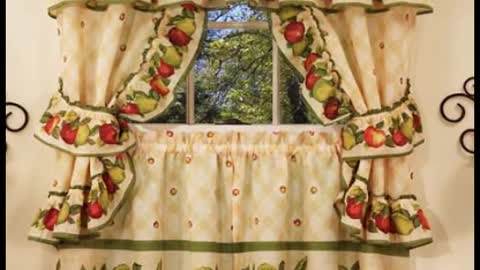 Pictures of the latest models of curtains for the kitchen