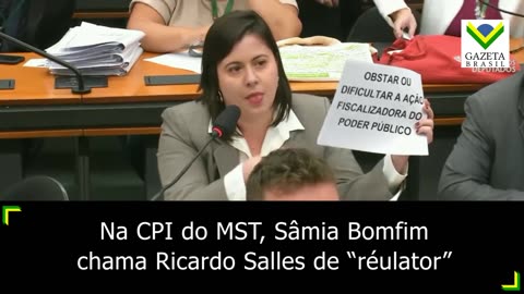 CPI do MST: Sâmia chama Salles de “réulator”