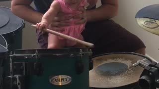 6 Month Old Playing The Drums