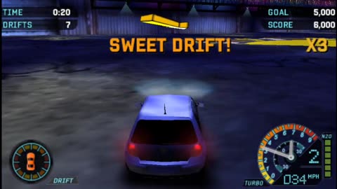 NFS Underground Rivals - Drift Attack Event 1 Silver Difficulty(PPSSP HD)