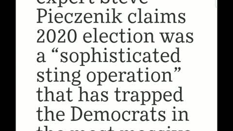 Breaking!! 2020 Election was a sting operation!