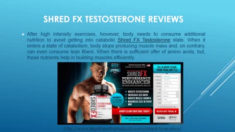 Shred FX Testosterone Reviews, Free Trial and Where to Buy