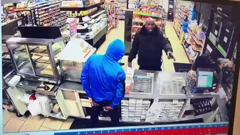 ‘Mine’s Real’ Viral video shows security guard shooting two would-be robbers who used fake gun