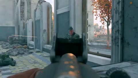 Enlisted | Russian assault trooper cleans up enemy infantry in the lobby area with a PPSh-41 SMG!