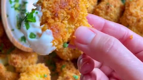 Making Cheese Fried Cauliflower