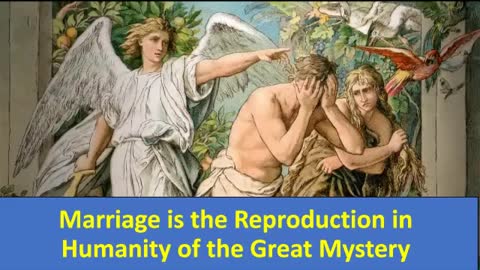 MARRIAGE IS THE REPRODUCTION IN HUMANITY OF THE GREAT MYSTERY