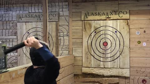 Took my kids to the Ax Throwing Company in Anchorage!