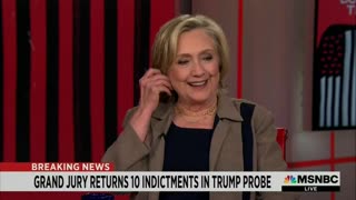 Hillary and Rachel Maddow share a laugh over 10 sealed indictments returned against Trump