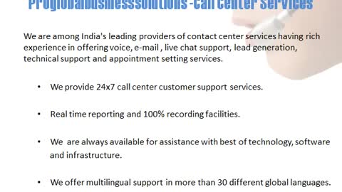 Call center services in India