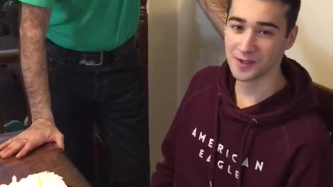Kid maroon sweater 19th birthday wants to get drunk