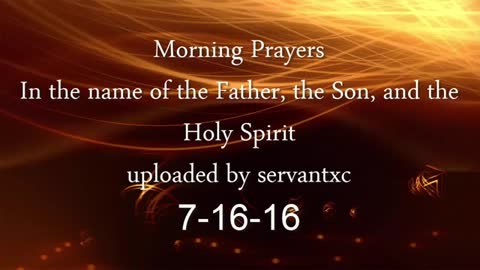 Morning Prayers by servantxc