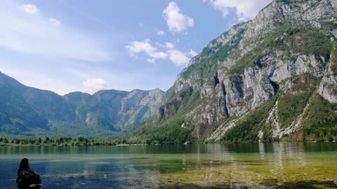 A Time Lapse Video of People Enjoying Lake Bohinj