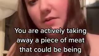 Millennial Explains Why She Thinks Eating Meat is Racist in INSANE Tik Tok