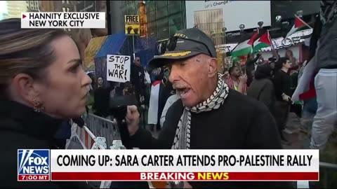 Man with a USS Liberty hat calls out Sara Carter for having no evidence of Israeli beheaded babies