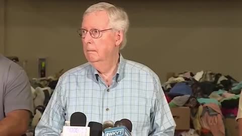 Sen. Mitch McConnell ignores questions about the FBI raiding Trump’s Mar-a-Lago residence