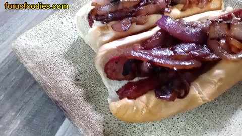 Hot Dog With Grilled Onions - Done Right