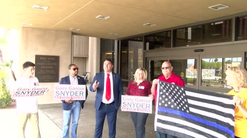 Gary Snyder celebration dropping off the petition signatures