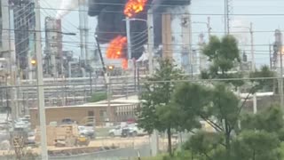 Refinery Fire Fills Sky with Smoke