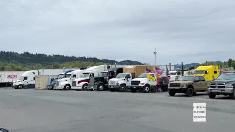 The People's Convoy-Heading through Portland To Washington state 4/29/2022 Part 2