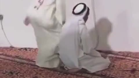 Being scared by a cat while praying