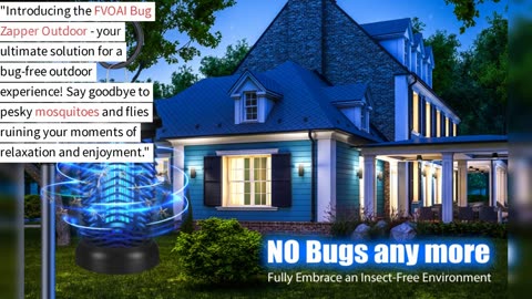 Banish Bugs with FVOAI: Your Ultimate Electronic Mosquito Zapper