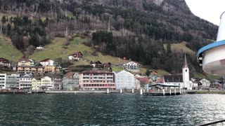 Church bells ringing when leaving Flüelen