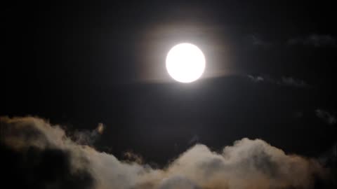 Lune nuage Nuit