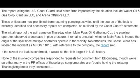 ***Gulf of Mexico Oil Spill Update***