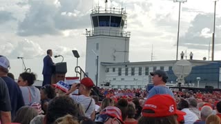The Crowd awaits TRUMP at JAcksonville, FL rally