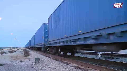 Ukraine-Georgia-Azerbaijan-Kazakhstan-China container train arrives in Baku Port