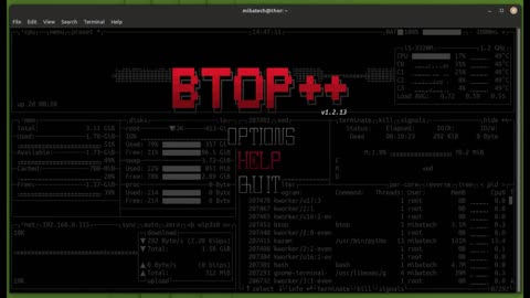 Linux Terminal Kurs Teil 21 - btop / System Übersicht