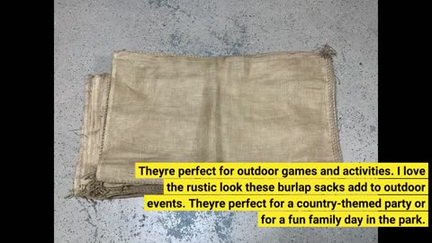 See Detailed Review: Large Burlap Potato Sack Race Bags, 23x40" Burlap Bags, Outdoor Lawn Games...