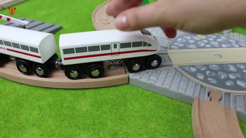 Tram for kids and wooden brio trains for kids - railway for kids