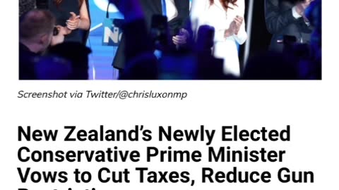 New Zealand's New Conservative Prime Minister Makes Tax and Gun Policy Pledges