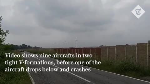 Plane crash: Child killed as Italian 'Red Arrows' aircraft crashes into family car