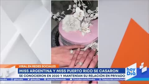 Miss Argentina y Miss Puerto Rico 2020 se casan en secreto | Noticias Telemundo