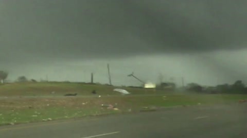 Truck Flipped By Tornado In Texas, Amazingly Able To Drive Off