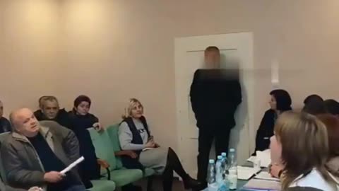 BREAKING Ukrainian Deputy Serhii Batryn detonates grenades in a council meeting today.
