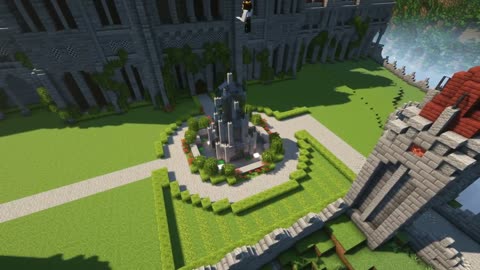 Build In Minecraft : Ghotic Castle Garden