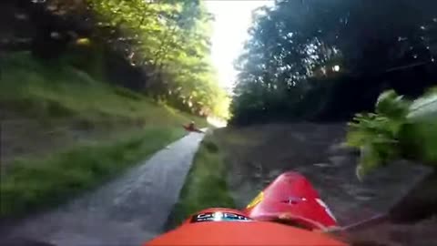 Extreme Kayaking Narrow Canal