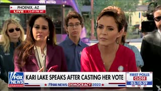 Kari Lake Speaks after casting her vote