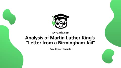 Analysis of Martin Luther King’s “Letter from a Birmingham Jail” | Free Report Sample