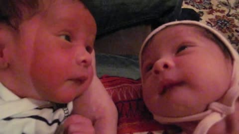 Adorable Twins Struggle With Simultaneous Hiccup Reflexes