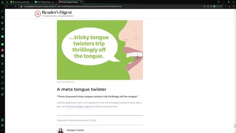 40 Tongue Twisters in a Row! Non-native speaker tries it!!!!