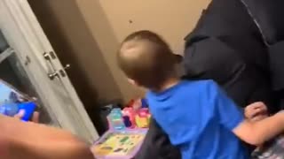 Jumping on Air Mattress Sends Kid Flying